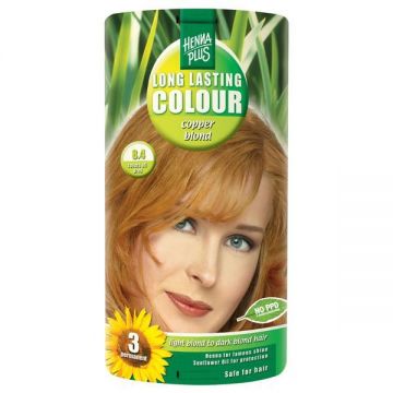 Vopsea par, Long Lasting Colour, 8.4 Copper Blond, Hennaplus Vopsea par, Long Lasting Colour, 8.4 Copper Blond, Hennaplus
