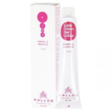 Vopsea Permanenta - Blond Deschis Plus - Kallos KJMN Cream Hair Colour, nuanta 8.00 Light Blond Plus, 100 ml