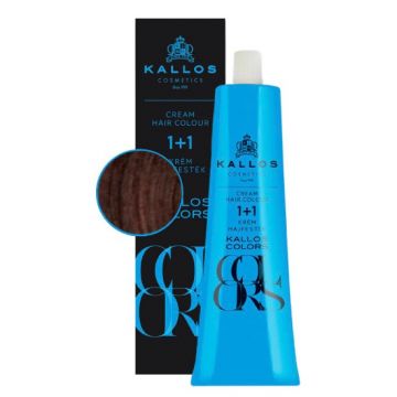 Vopsea Permanenta - Kallos Colors Cream Hair Colour, nuanta 5R Brun Cupru Castaniu, 60 ml