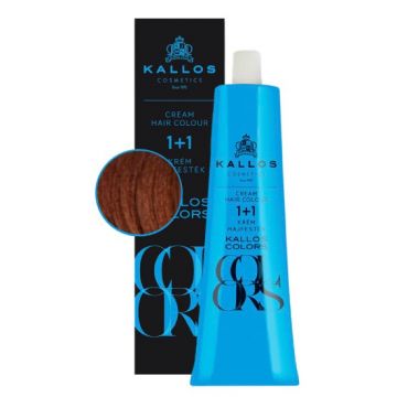 Vopsea Permanenta - Kallos Colors Cream Hair Colour, nuanta 7R Blond Cupru Mahon, 60 ml