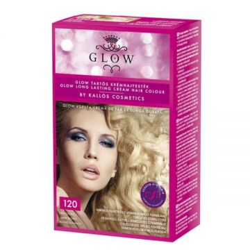 Vopsea Permanenta - Kallos Glow Long Lasting Cream Hair Colour, nuanta 120 Blond Luminos, 1 buc