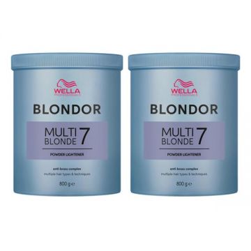 Pachet 2 x Pudra Decoloranta - Wella Professionals Blondor Multi Blonde Powder 800 g