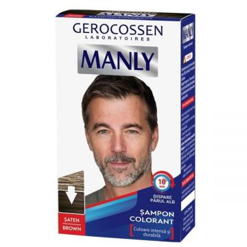 Sampon Colorant pentru Barbati - Gerocossen Manly, nuanta Saten, 25 ml