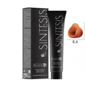 Vopsea Crema Permanenta - Black Professional Line Sintesis Color Cream, nuanta 8.4 Copper Light Blonde, 100ml