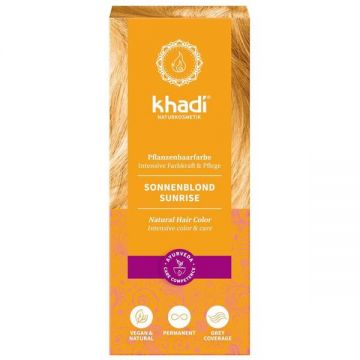 Vopsea de Par Naturala Blond - Khadi Sunrise Natural Hair Color, 100 g
