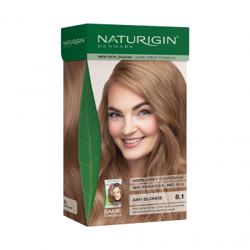 Vopsea de par Ash Blonde 8.1, 115ml, Naturigin