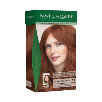 Vopsea de par Copper Blonde 7.4, 115ml, Naturigin