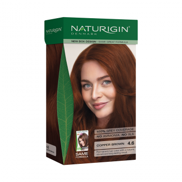 Vopsea de par Copper Brown 4.6, 115ml, Naturigin