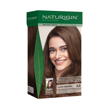 Vopsea de par Light Brown 5.0, 115ml, Naturigin