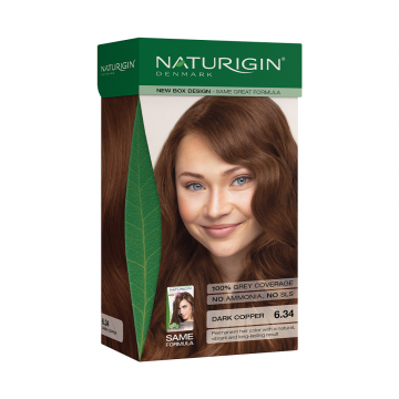 Vopsea de par Dark Copper 6.34, 115ml, Naturigin
