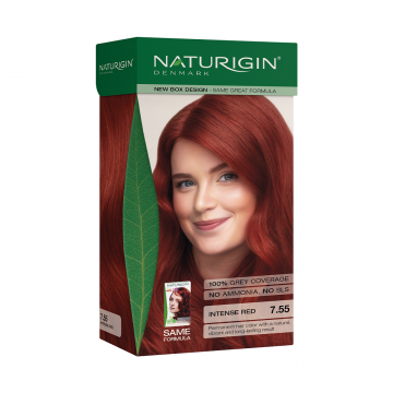 Vopsea de par Medium Intense Red 7.55, 115ml, Naturigin