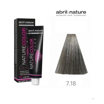 Vopsea-crema pentru par Nature Color Plex 7.18, 120 ml