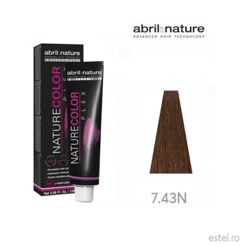 Vopsea-crema pentru par Nature Color Plex 7.43N, 120 ml