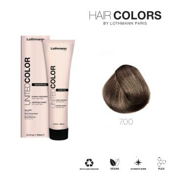 Vopsea pentru par fara amoniac, fara resorcinol, fara PPD United Color Essential Lothmann 7.00, 100 ml
