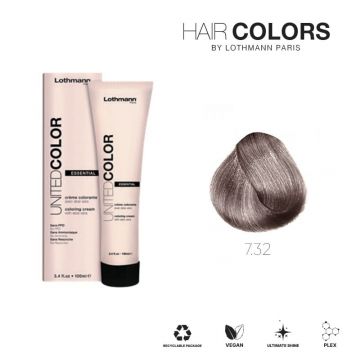 Vopsea pentru par fara amoniac, fara resorcinol, fara PPD United Color Essential Lothmann 7.32, 100 ml