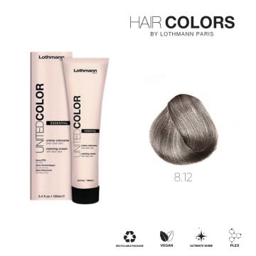 Vopsea pentru par fara amoniac, fara resorcinol, fara PPD United Color Essential Lothmann 8.12, 100 ml