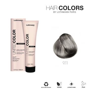 Vopsea pentru par fara amoniac, fara resorcinol, fara PPD United Color Essential Lothmann 9.11, 100 ml