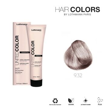 Vopsea pentru par fara amoniac, fara resorcinol, fara PPD United Color Essential Lothmann 9.32, 100 ml