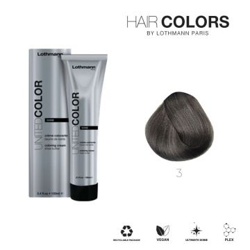 Vopsea pentru par fara amoniac United Color Shine Lothmann 3, 100 ml