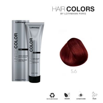 Vopsea pentru par fara amoniac United Color Shine Lothmann 5.6, 100 ml