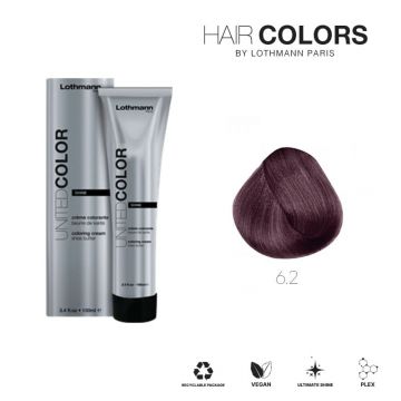Vopsea pentru par fara amoniac United Color Shine Lothmann 6.2, 100 ml