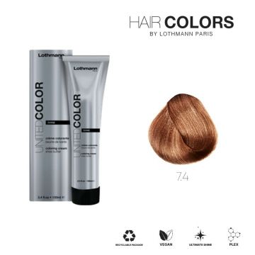Vopsea pentru par fara amoniac United Color Shine Lothmann 7.4, 100 ml
