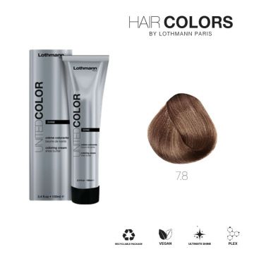 Vopsea pentru par fara amoniac United Color Shine Lothmann 7.8, 100 ml