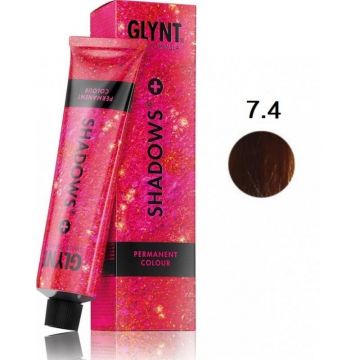 Vopsea permanenta 7.4+ Shadows Plus Glynt, 100 ml