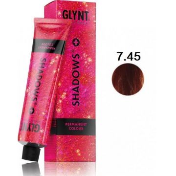 Vopsea permanenta 7.45+ Shadows Plus Glynt, 100 ml