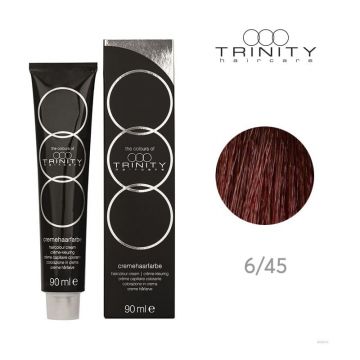Vopsea crema pentru par COT Trinity Haircare 6/45 Blond inchis rosu mahon, 90 ml Vopsea crema pentru par COT Trinity Haircare 6/45 Blond inchis rosu mahon, 90 ml