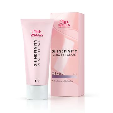 Vopsea demi-permanenta Shinefinity Zero Lift Glaze 09/81 Platinum Opal, 60 ml, Wella Professionals