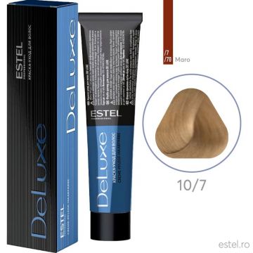 Vopsea permanenta pentru par Estel De Luxe, 10/7 Blond deschis maro, 60 ml