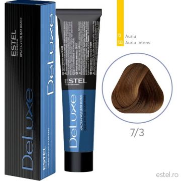 Vopsea permanenta pentru par Estel De Luxe, 7/3 Castaniu auriu, 60 ml