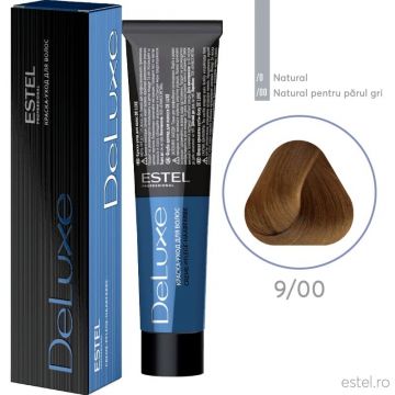 Vopsea permanenta pentru par Estel De Luxe, 9/00 Blond pentru par alb, 60 ml