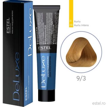 Vopsea permanenta pentru par Estel De Luxe, 9/3 Blond auriu, 60 ml