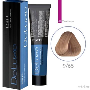Vopsea permanenta pentru par Estel De Luxe, 9/65 Blond violet-rosu, 60 ml