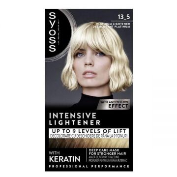 Decolorant de Par Permanent - Syoss Professional Performance Lightener Pure Blond Anti-Yellow Effect Baseline, nuanta 13_5 Cool Platinum Blond