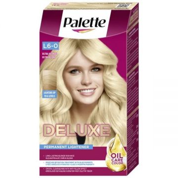 Decolorant de Par Permanent - Schwarzkopf Palette Deluxe Oil-Care Color Permanent Lightener, nuanta L6-0 Ultra Blonde