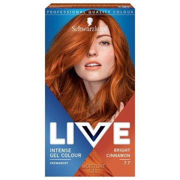 SHORT LIFE - Vopsea de Par Gel Permanenta - Schwarzkopf Live Intense Gel Colour Permanent, nuanta 7.7 Bright Cinnamon