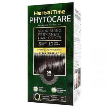 SHORT LIFE - Vopsea pentru Par Herbal Time Phytocare Rosa Impex, nuanta 5N