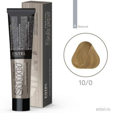 Vopsea-crema permanenta pentru par alb De Luxe SILVER, 10/0 Blond deschis, 60 ml