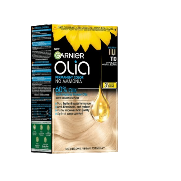 Vopsea de par permanenta fara amoniac 110 Super Light Natural Blonde Olia, 174ml, Garnier