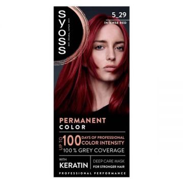 Vopsea de Par Permanenta - Syoss Professional Performance Permanent Color with Keratin, nuanta 5_29 Intense Red