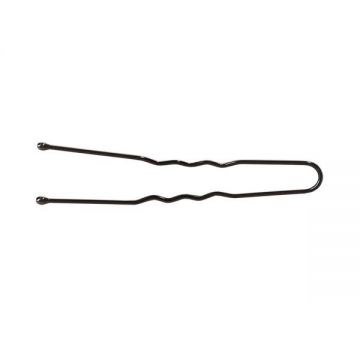 Ace ondulate negre - Lussoni Hr Acc Wavy Hair Pins Black 4.5 cm, 300 buc