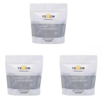 Decolorant 9 tonuri Yellow, Set 3 buc x 500 g