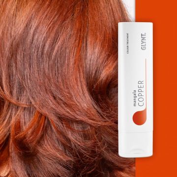 Masca nuantatoare pentru par aramiu Copper Mangala, 200 ml