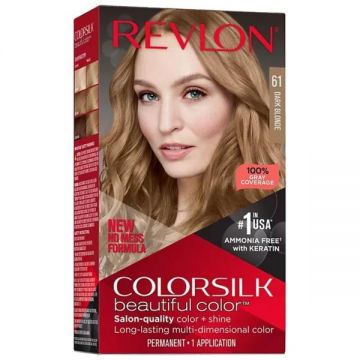 SHORT LIFE - Vopsea de Par Revlon - Colorsilk, nuanta 61 Dark Blonde, 1 buc