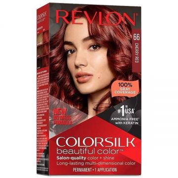 SHORT LIFE - Vopsea de Par Revlon - Colorsilk, nuanta 66 Cherry Red, 1 buc