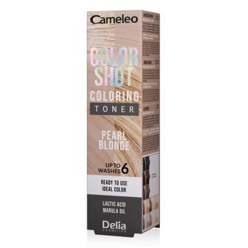 Toner nuantator pentru par Pearl Blonde Cameleo Color Shot, 60ml, Delia Cosmetics