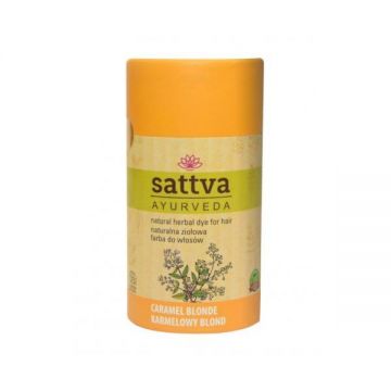 Vopsea de par Blond Caramel, – Sattva Ayurveda, 150 g